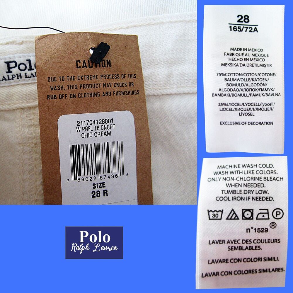 POLO Ralph Lauren NEW Big Pockets High Rise Crop Wide Leg Jean 28 - Picture 5 of 12